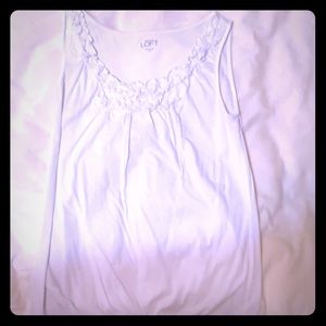 White Ann Taylor loft tank